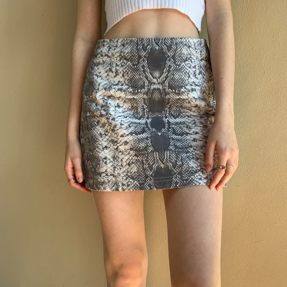 Urban Outfitters snake skin mini skirt